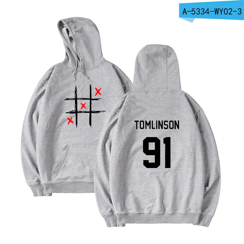 Gray LUCKYFRIDAYF Луи Томлинсон One Direction толстовки для мужчин/для женщин толстовки Толстовка Зима Повседневное Толстовка для женщин одежда - Цвет: Gray