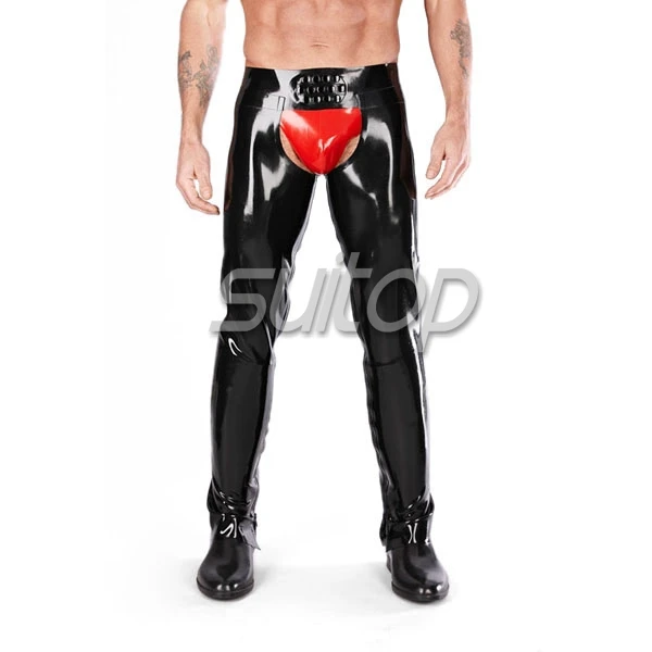 Suitop Резиновые латексные chaps джинсы для мужчин|mens rubber jeans|jeans for menjeans jeans |
