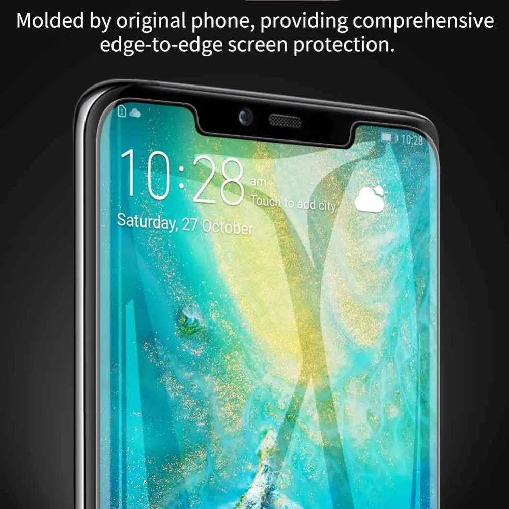 Стекло защитное закаленное 9D для Huawei Mate 20 Pro 3D DS + Max защита экрана с полным