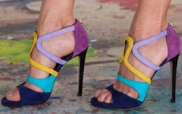 Прямая поставка Новинка 2019 года Брендовые женские летние разноцветные босоножки