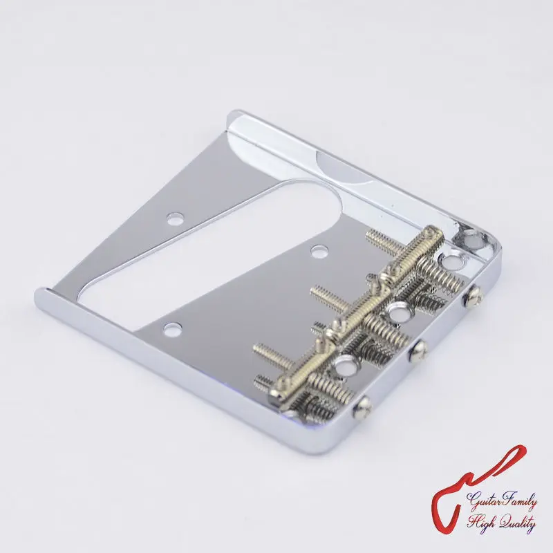 1 Set GuitarFamily  Vintage 62 Type Fixed Electric Guitar Bridge With Threaded Saddles  Chrome  ( #1245 ) MADE IN KOREA