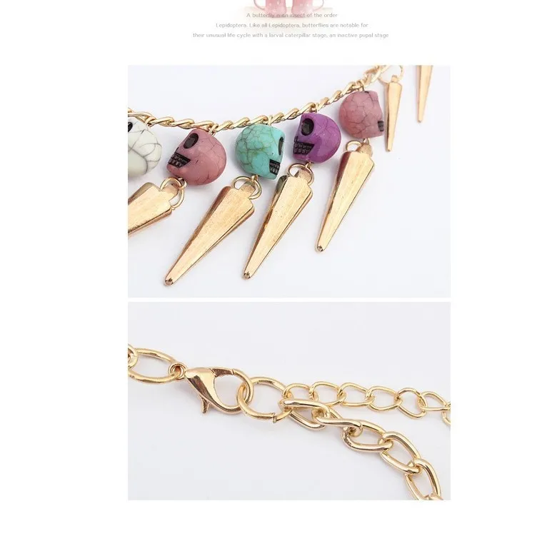 Специальная конструкция женщины череп стиль мода shourouk цепочка ожерелье себе