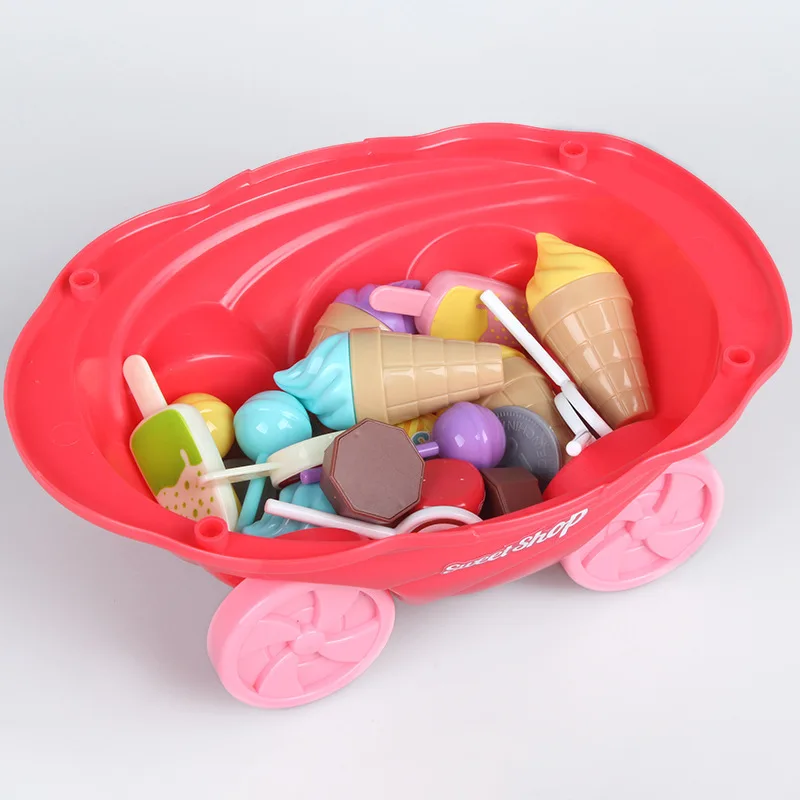1:32 тележка для мороженого игрушка ролевых игр с легкой музыкой детей Обучающие