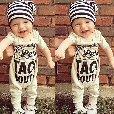 Детский хлопковый комбинезон с коротким рукавом |