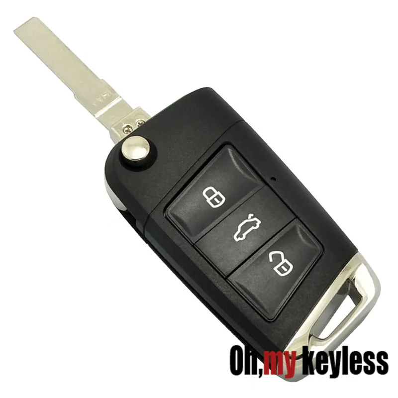 Чехол для ключа без vw golf 7 GTI Golf R R20 MK7 2 шт./лот чехол с 3 кнопками|shell replacement|shell keyshell |