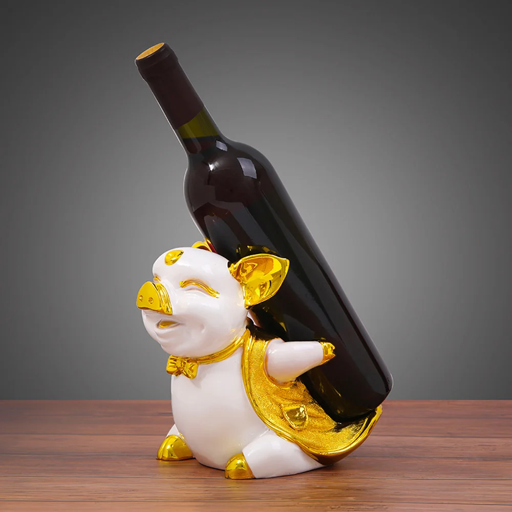 

1 шт. набор креативных подставок для красного вина в виде поросенка, декоративный винный шкаф, подставка для винных бутылок (без бутылок и ст...