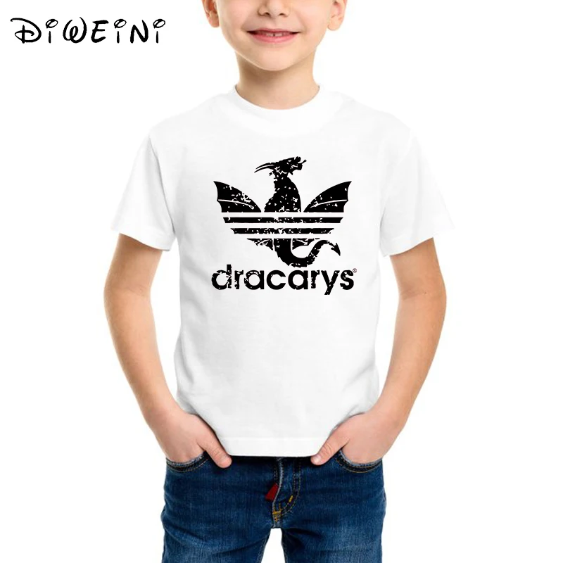 Dracarys для маленьких мальчиков футболка 2019 новая игра престолов одежда малышей