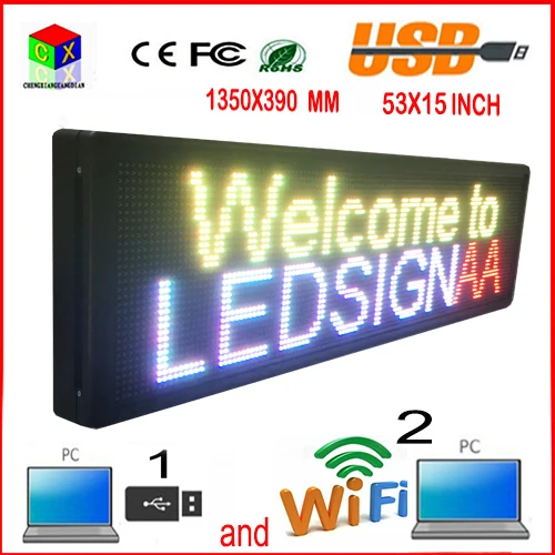 P10 Светодиодный дисплей программируемый беспроводной компьютер/USB/мобильный WIFI 53