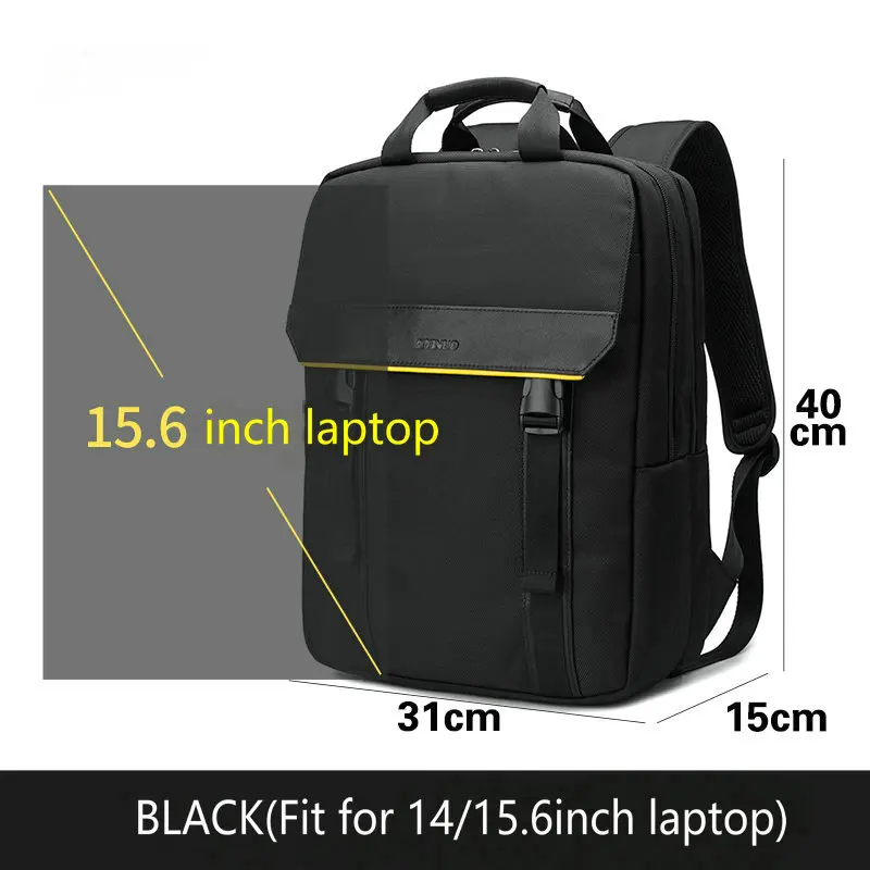 

YINUO Multifunction Men's Briefcase Bags For 15" Laptop Back Anti Theft Waterproof With Key Chain Holder Business Bag