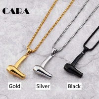 new 3 colors stainless steel hairdresser tool charm necklace hair dryer pendant necklace for men womens fashion cagf0387