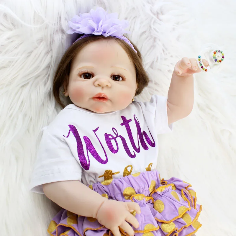 BZDOLL 22 &quotполностью силиконовые куклы-Новорожденные девочки Bebe Alive 55 см