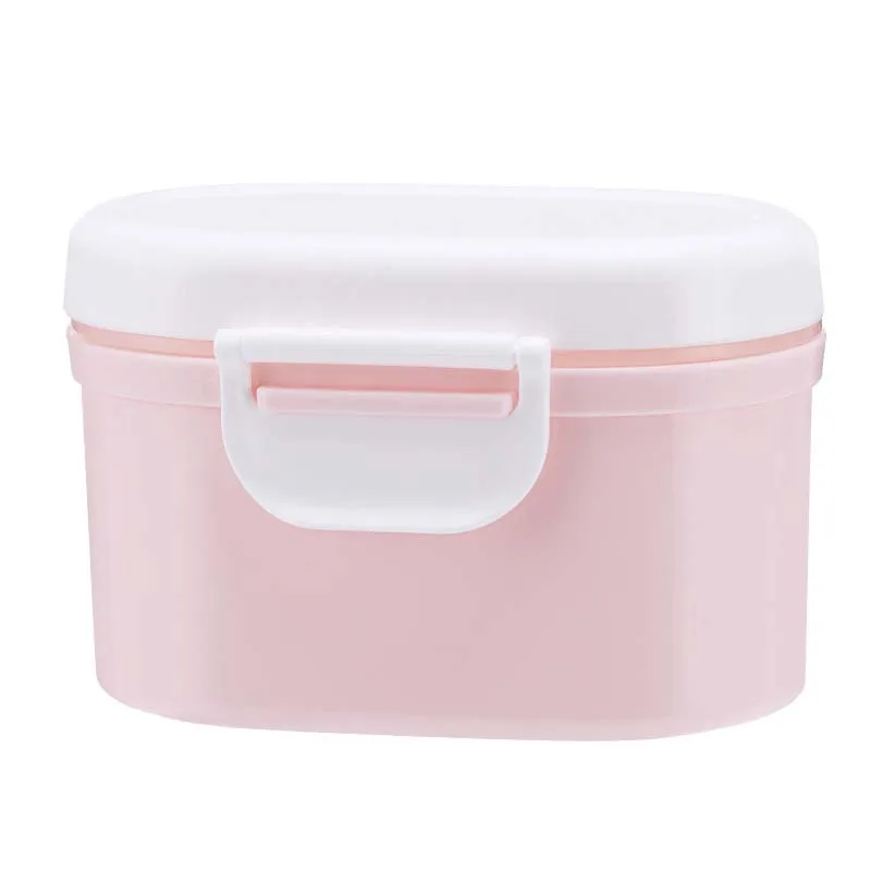 Baby's Independent Compartment Portable Milk Powder Storage Box Infant Unisex Snacking Travel Storage Box