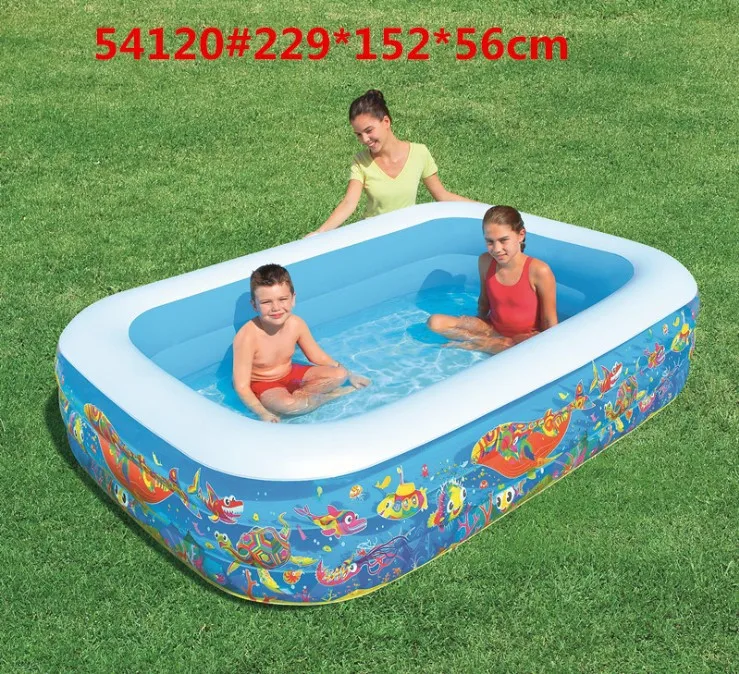 54120 Bestway 229x152x56 см игровой бассейн 7ɶ &quotx60&quot x22 &quot3-кольцевой прямоугольный