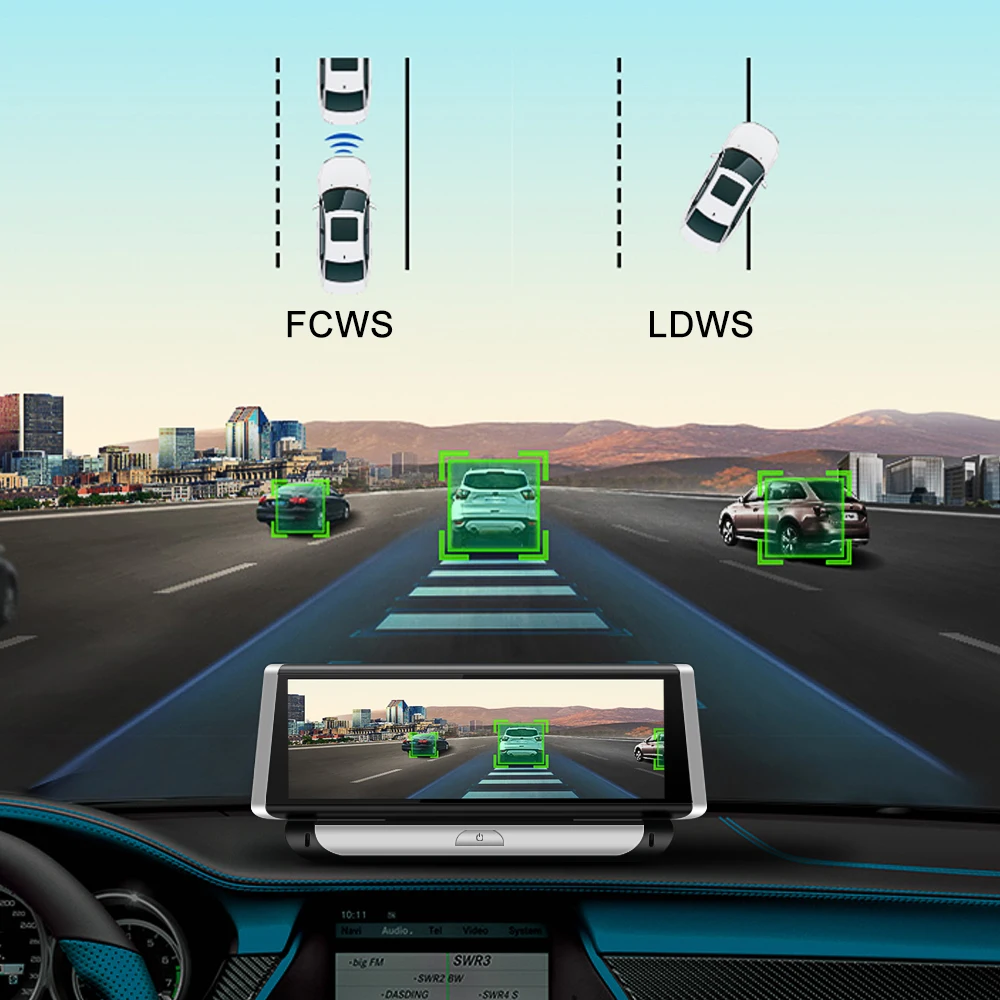 Bluavido 8 &quotIPS FHD 1080P Автомобильный видеорегистратор Камера 4G Android GPS навигация ADAS