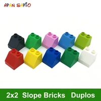 big size diy building blocks slope figures bricks 1x2dot 12pcs educational creative toys for children compatible with brands