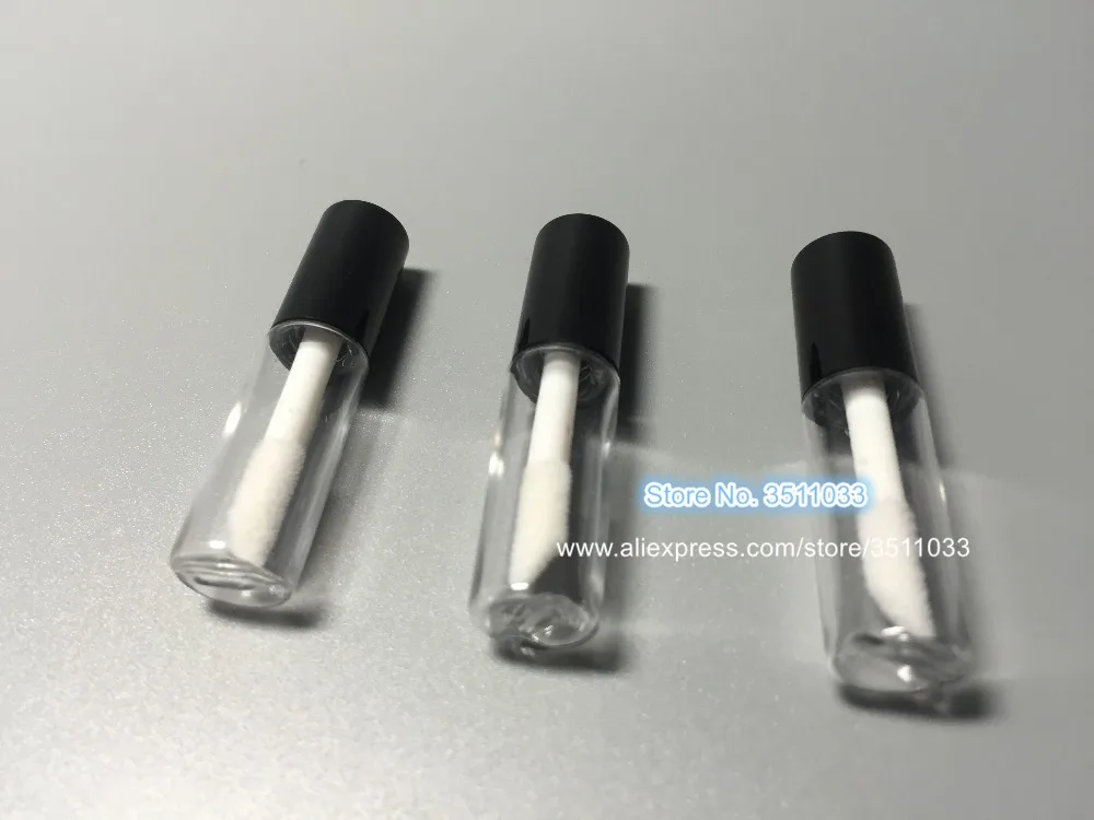 1.2ml 100PCS Rose Gold Empty Lip Gloss Tube Mini Clear Plastic Liquid Lipstick Container Round Black Silver | Красота и здоровье