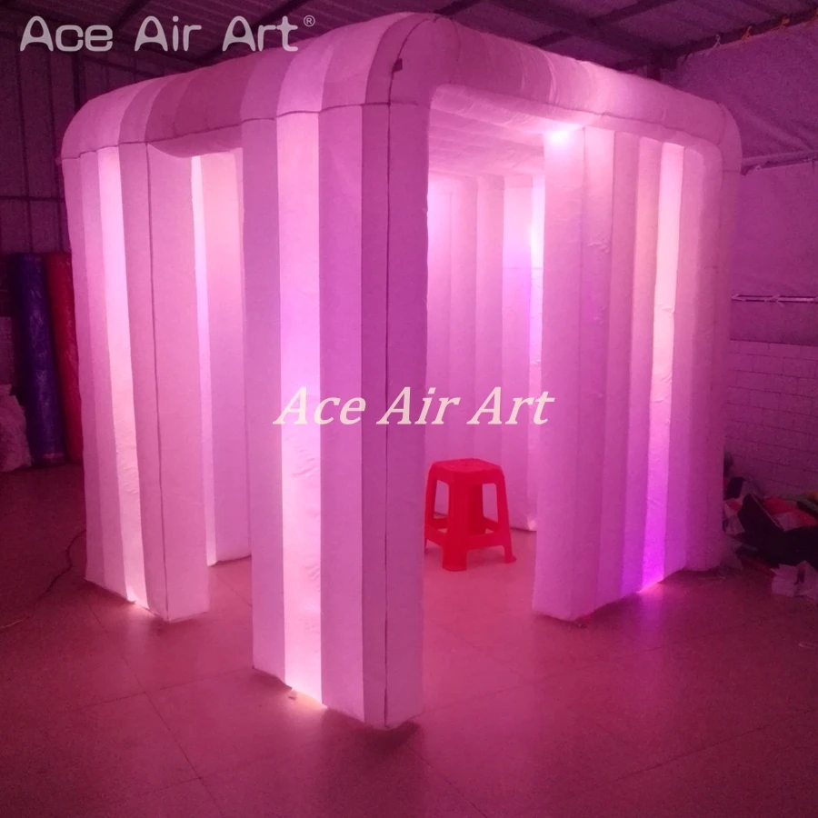 Новинка 2020 2 двери надувной фон для фотовечевечерние киоска куб офисной торговой