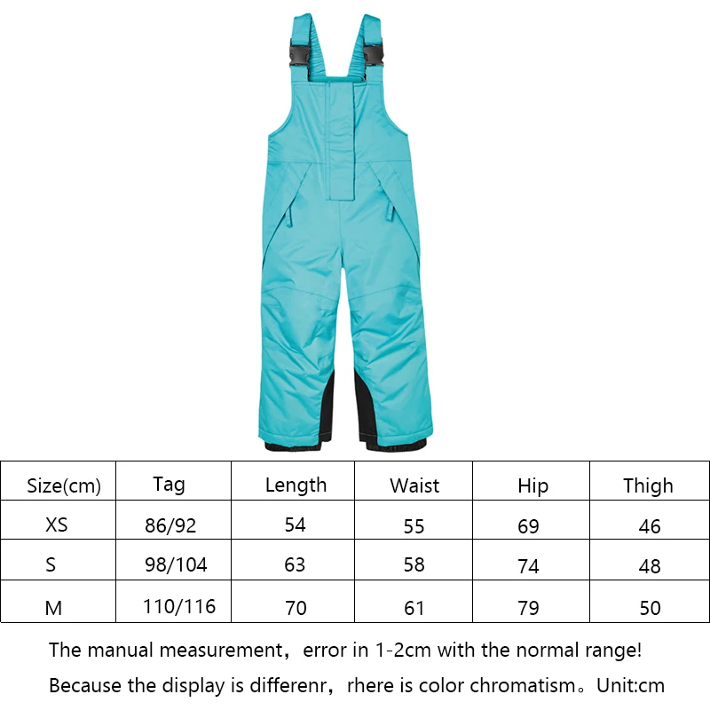 Winter Ski Pants Fleece Girls Waterproof Outdoor Snowboard Trousers Boys Children Snow Pant Warm Windproof Skiing Overalls