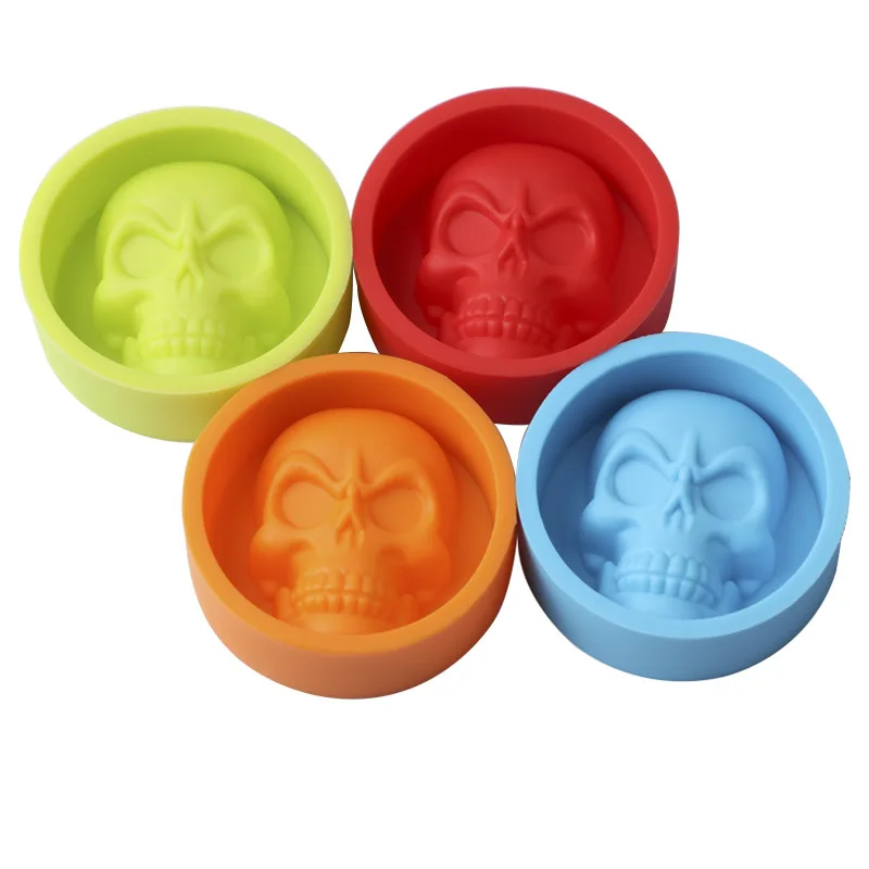 Skull Muffin Cup Food Grade Silicone Cake Pudding Chocolate Ice Mold E085 | Дом и сад