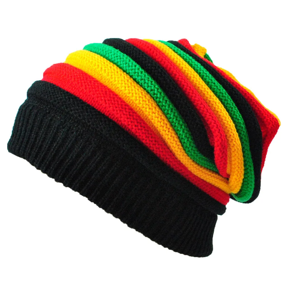 Новая модная женская вязаная шапка в стиле регги раста Кепка Gorro Hip Pop мужские