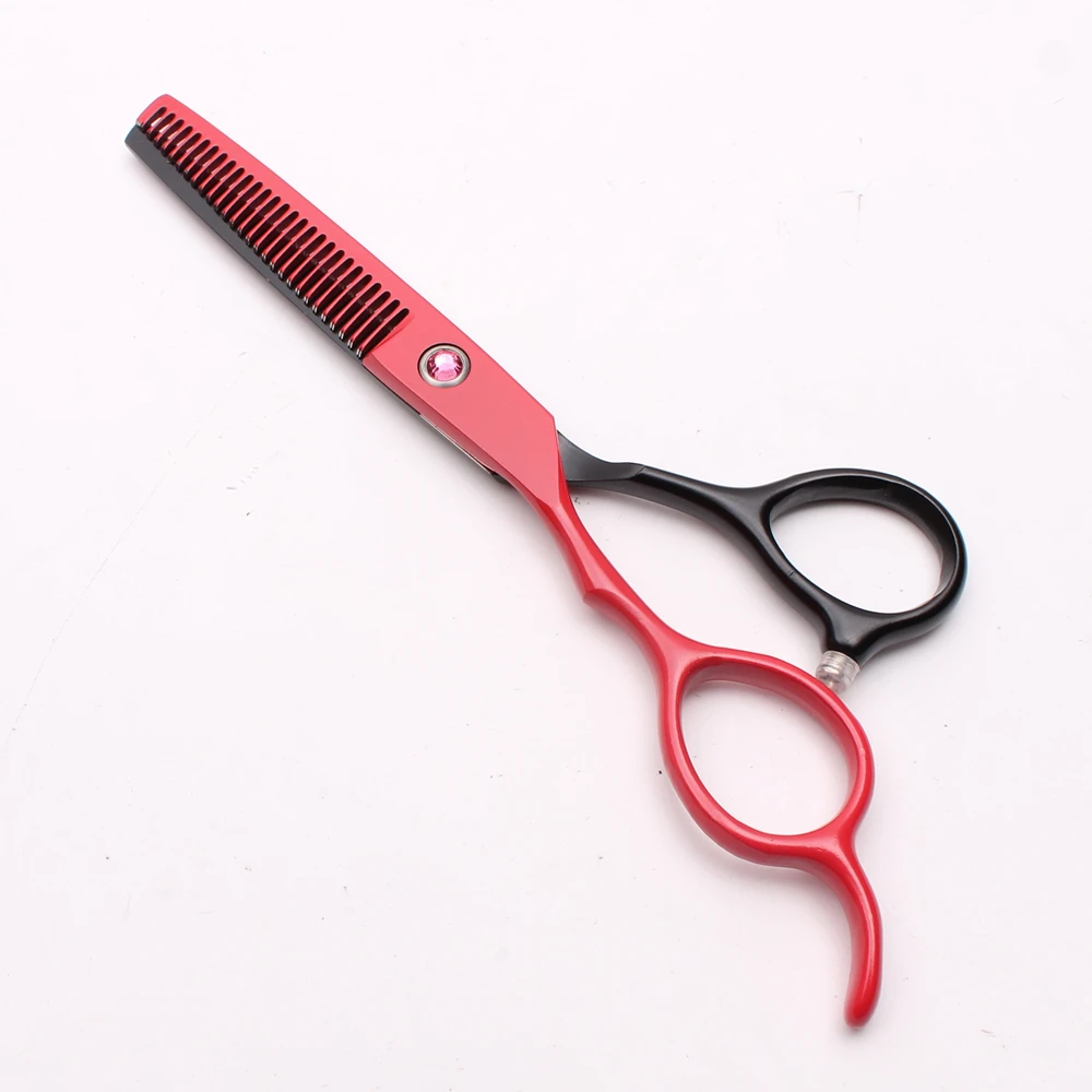 Набор парикмахерских ножниц из нержавеющей стали с логотипом на заказ красные и