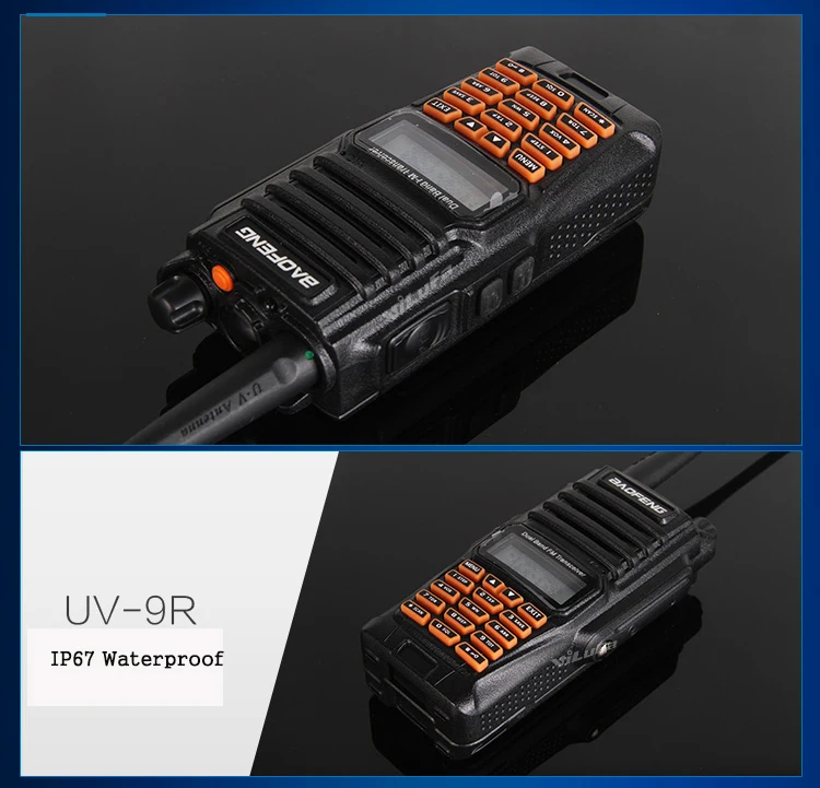 baofeng UV-9R UV 9R UV9R для cb комплект рация 2 шт водонепроницаемые 10 км автомобильная портативная рации ham радиостанция трансивер baufeng двухдиновая магнитола радиостанции boafeng телефон радио станция uhf vhf
