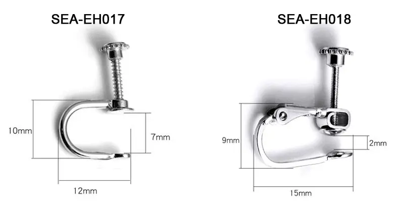 S925 стерлингового серебра клип серьги для женщин без уха пронзили DIY ушные клипсы ушные крючки модные ювелирные аксессуары SEA-EH017