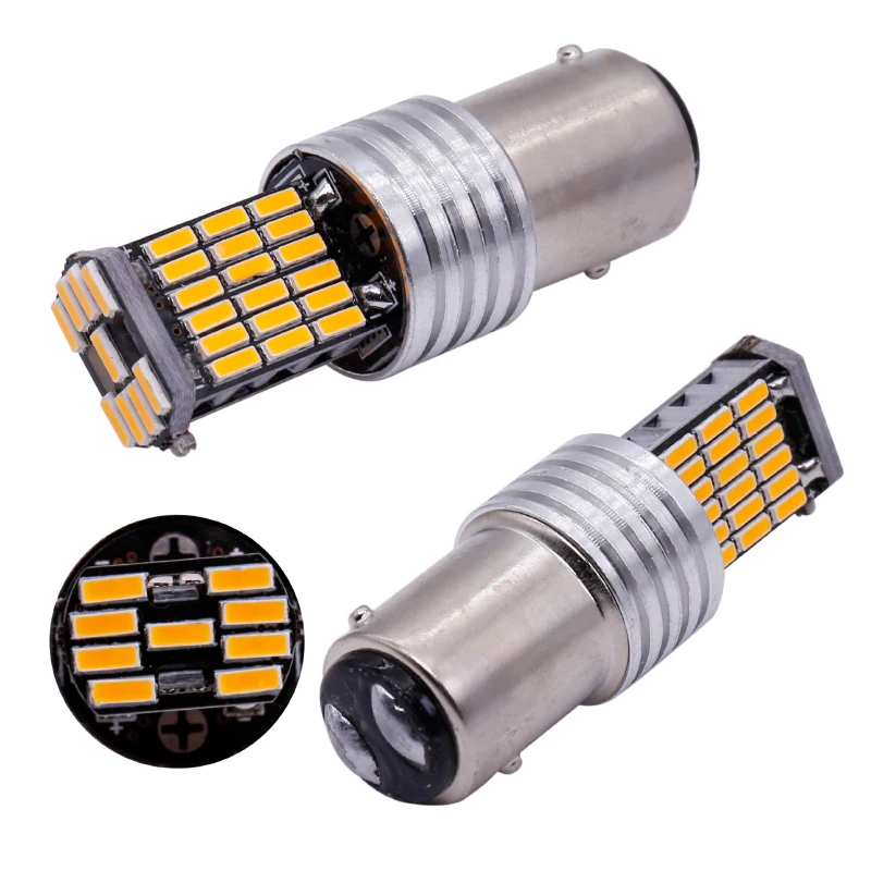 100 шт. T15 T20 T25 1156 BA15S P21W W16W W21W W21/5 Вт 3156 3157 45SMD 4014 светодиодный CANBUS без ошибок автомобиля задние светодиодные лампы тормозного светильник резервного копирования