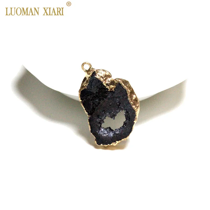 Уникальный натуральный кристалл Drusy, кулон, неровный геодный камень, кулон для самостоятельного изготовления ювелирных изделий, модное ожерелье, серьги