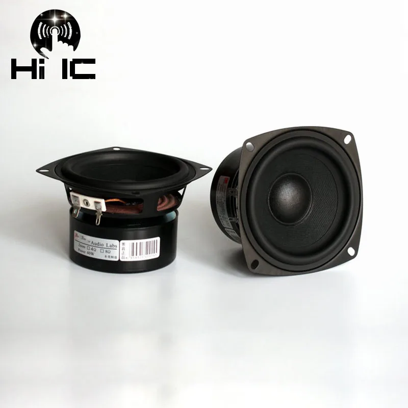 2 шт. 4 дюймовый 50 Вт Hi Fi сабвуфер колонка WooferAudio бас громкий динамик Ом/8