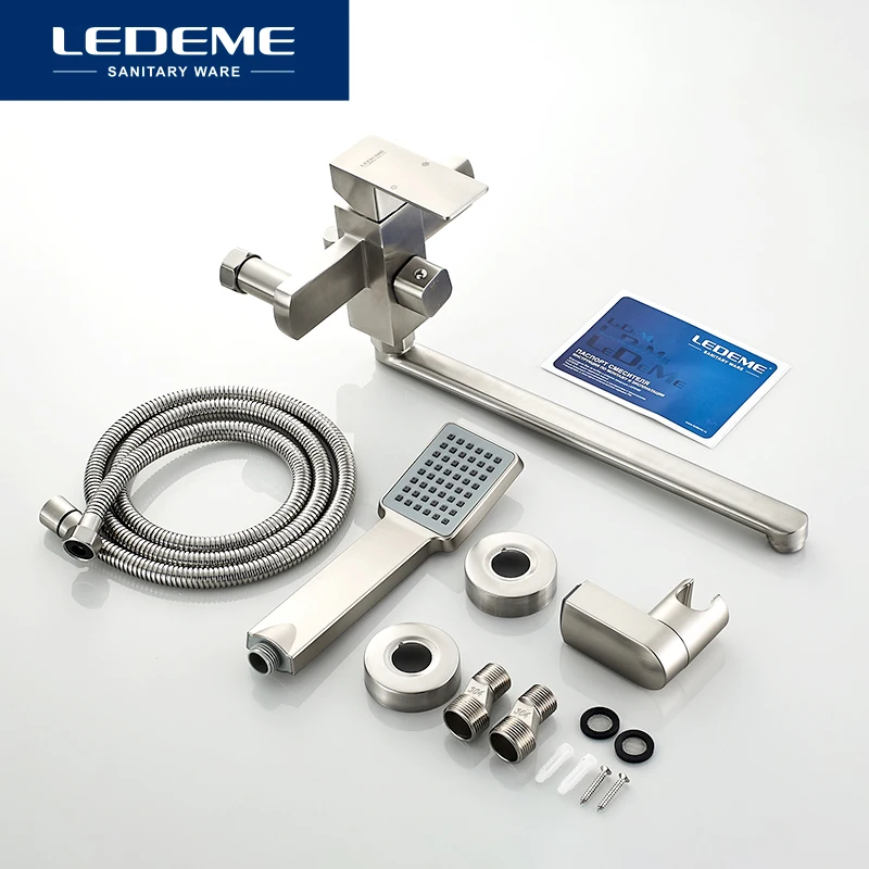 Смеситель для душа LEDEME L72233 кран из нержавеющей стали ванны настенный насадка