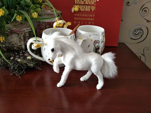 Маленькая имитация меха плюшевая игрушка Лошадь Единорог кукла|Мягкие игрушки