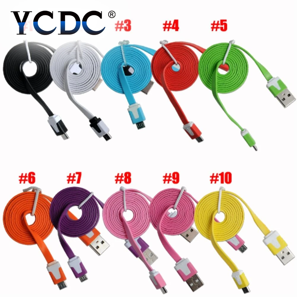 1 м прочный плоский usb-кабель для зарядки и передачи данных для телефонов samsung, htc, Xiaomi, lenovo, zte, huawei, Android скидка 53