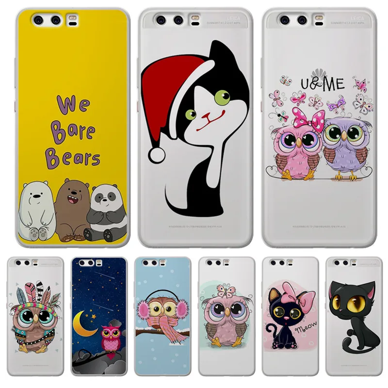 Роскошные кошка мультфильм сова для Huawei Mate 9 10 20 P8 P9 P10 P20 P30 P Smart Lite Plus Pro чехол для телефона чехол Чехол-футляр