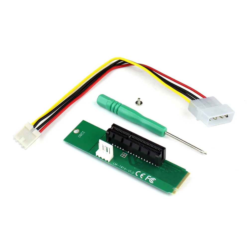 Q13025-100 100 шт. WBTUO LM-141X-V1.0 PCI-E 4X Female to NGFF M.2 M кабель питания с адаптером | Компьютеры и
