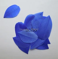 blue feather200pcslot 3 6cm loose royal blue trimmed goose feather petalsblue diy millinery featherssmall craft feathers