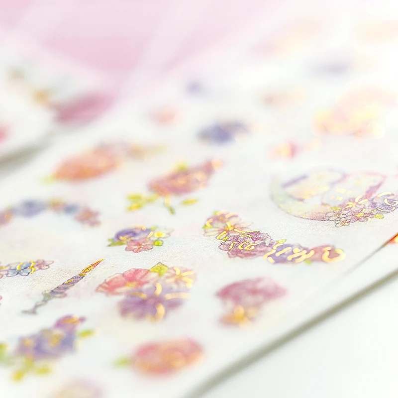 6 листов набор наклеек с птицами и цветами декоративный стикер для канцелярских