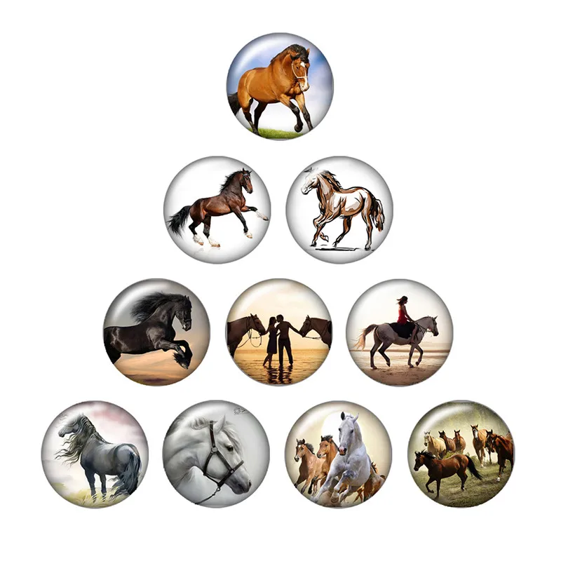 Красивые милые животные панда Жираф 10 шт Смешанные 12 мм/18 мм/20 мм/25 мм круглые фото стекло кабошон демонстрация с плоской задней частью делая результаты - Цвет: ZB0334