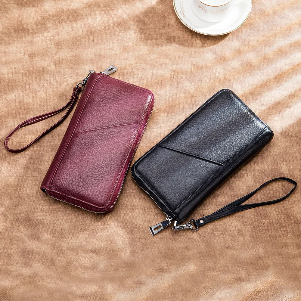 WESTCREEK из брендовой натуральной кожи RFID молния мужской клатч женские модные туфли