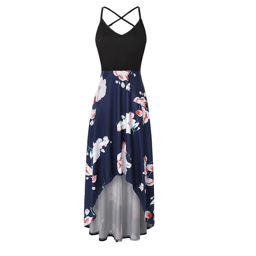 Фото SAGACE Women Boho Casual Sexy Sleeveless Backless Printed Halter Mid Calf Dress Plus Size Summer Vestidos Verano 2019 *30 Женская SAGACE Women Boho Casual Sexy Sleeveless Backless Printed Halter Mid Calf Dress Plus Size Summer Vestidos Verano 2019 *30 Женская