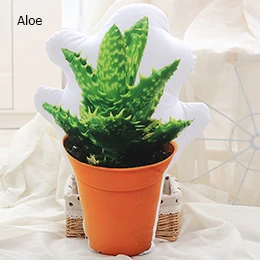 Aloe Растения форма плюшевая подушка диван стул бросок Декор Подушка Цветущий шар кактус алоэ гониопора Involucrata друзья подарок - Цвет: Aloe