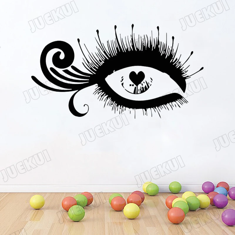 Оригинальные креативные глаза с наклейки на стену в форме сердца для салона