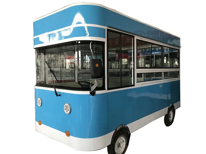 Электрический уличный синий пищевой грузовик киоск для продажи|Кухонные