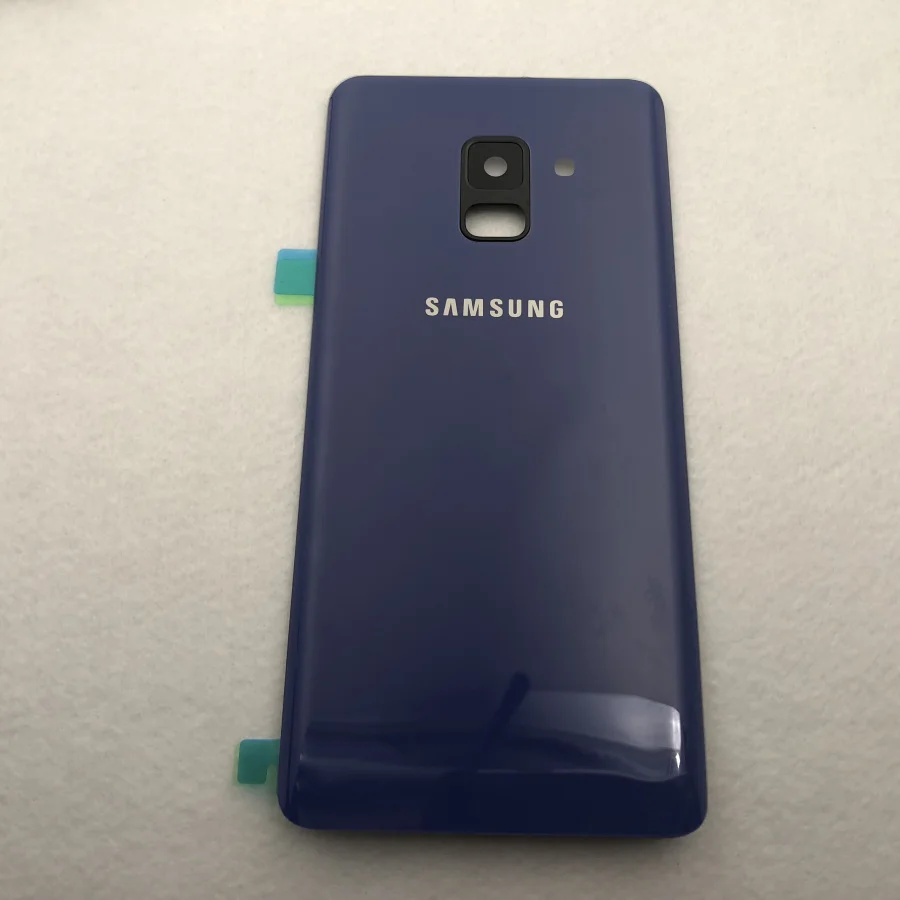 A530 Blue Для samsung Galaxy A8 A530 SM-A530F A530F A530DS корпус батарейного отсека стеклянная задняя крышка Крышка объектива камеры+ Водонепроницаемая наклейка - Цвет: A530 Blue