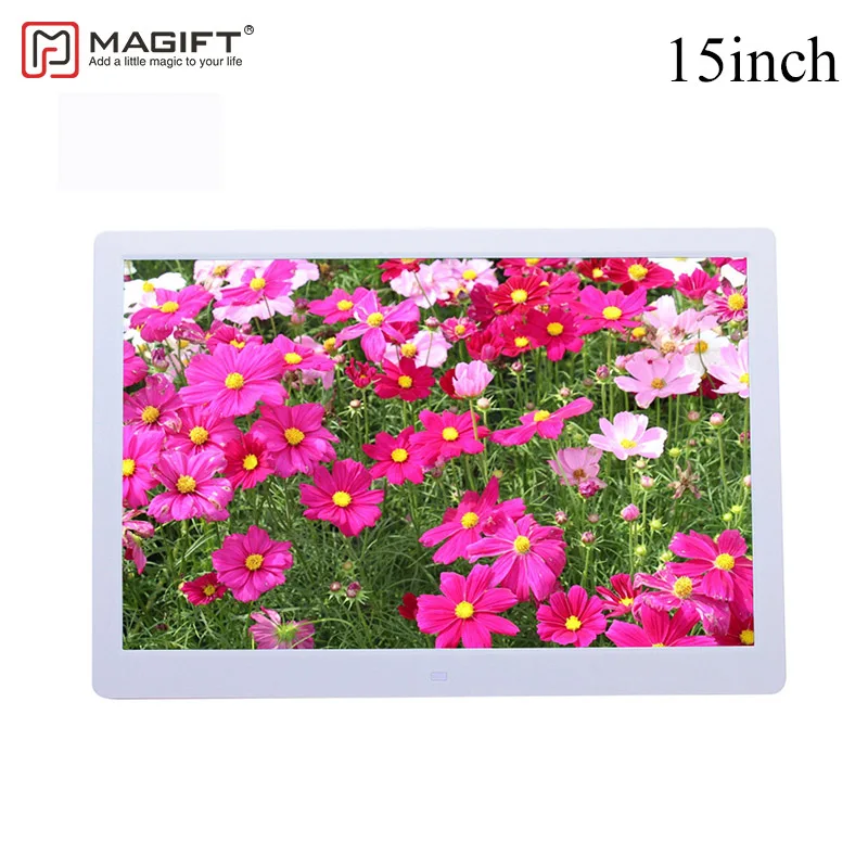 Magift 15 дюймов цифровая фоторамка &quotHD 16:9 изображение будильник MP3 MP4 Видео Movie Player
