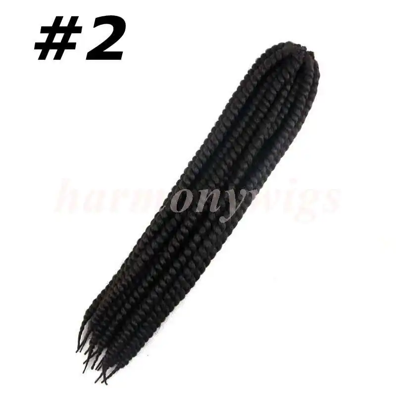 3 шт./лот Hanava мамбо твист синтетических крючком косы волосы 24 inch 120 г плетение