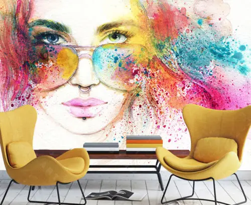 

[Self-Adhesive] 3D Colorful Girl 134 Wall Paper mural Wall Print Decal Wall Murals
