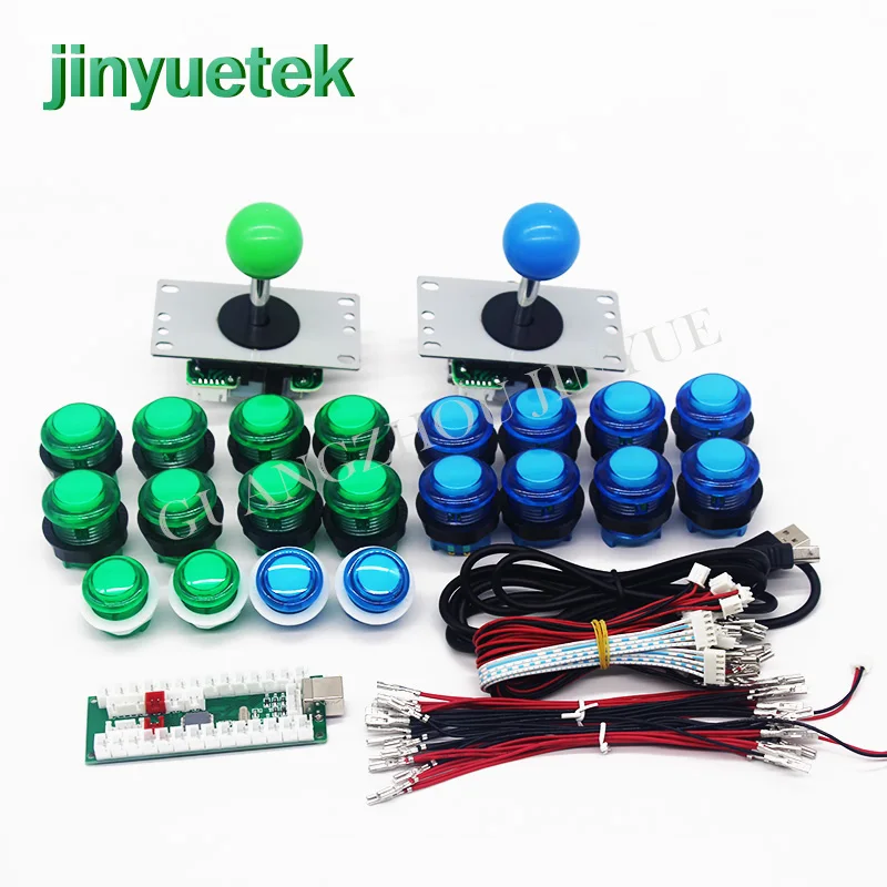 Набор игровых приставок сделай сам 2 шт. джойстик sanwa + 16 12 В светодиодный