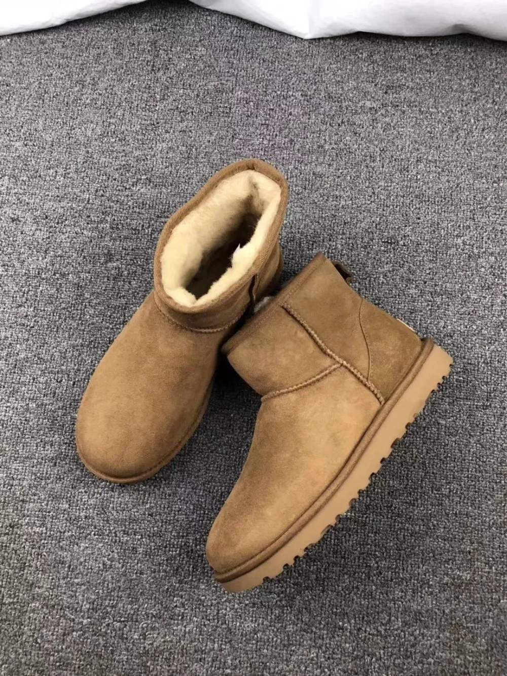 

2018 Fashion Women Winter Boots Natural Fur Ankle Boots Women Winter Shoes Warm Snow Boots Genuine Leather