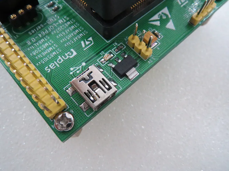 Оригинальное тестовое сиденье ST IC STM8S программа сжигания QFP64 переходник розетки 0